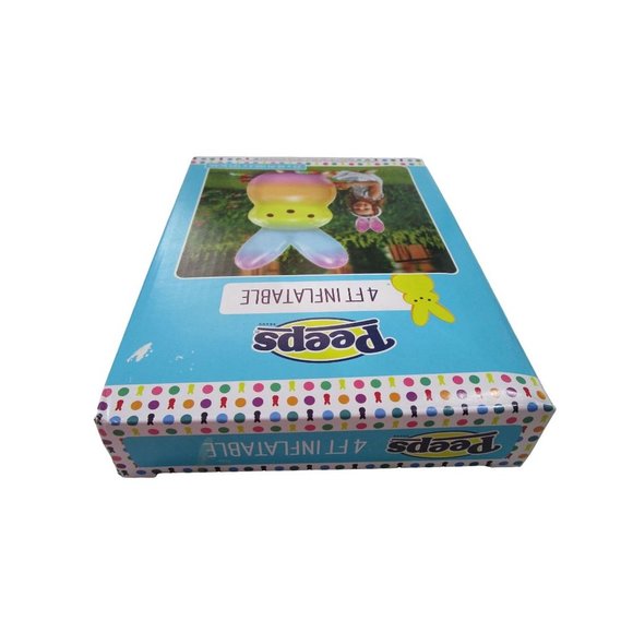 Rainbow Easter Bunny Inflatable Peep New 4ft Tall Multi Color Pastel Ombre - Picture 9 of 16